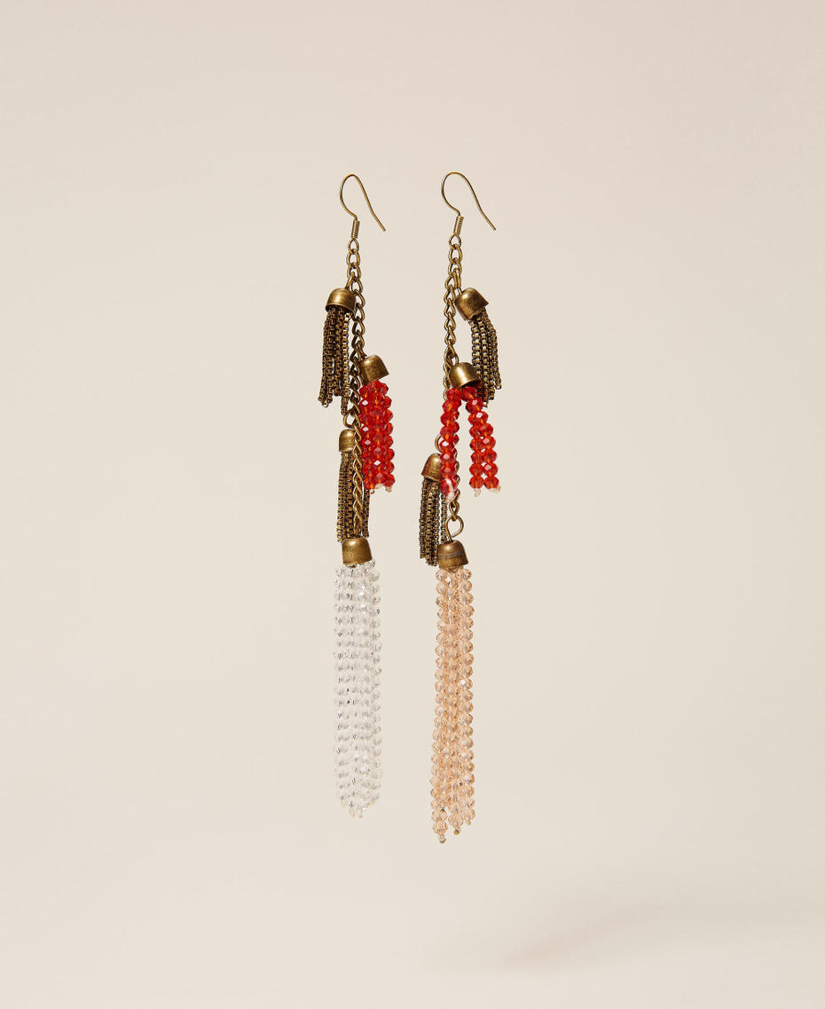 Boucles d’oreilles avec pompons de perles Or « Laiton Vieilli Cuivré » Femme 212TA401J-01