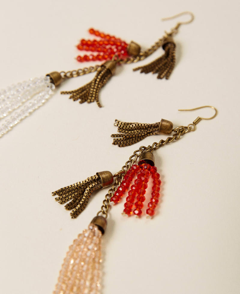 Boucles d’oreilles avec pompons de perles Or « Laiton Vieilli Cuivré » Femme 212TA401J-02