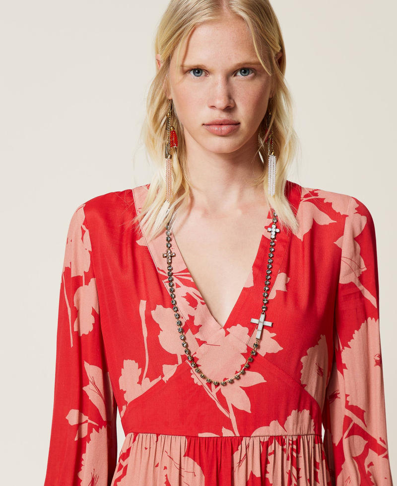 Collana con strass e croci Nero Black Diamond Donna 212TA4022-0S