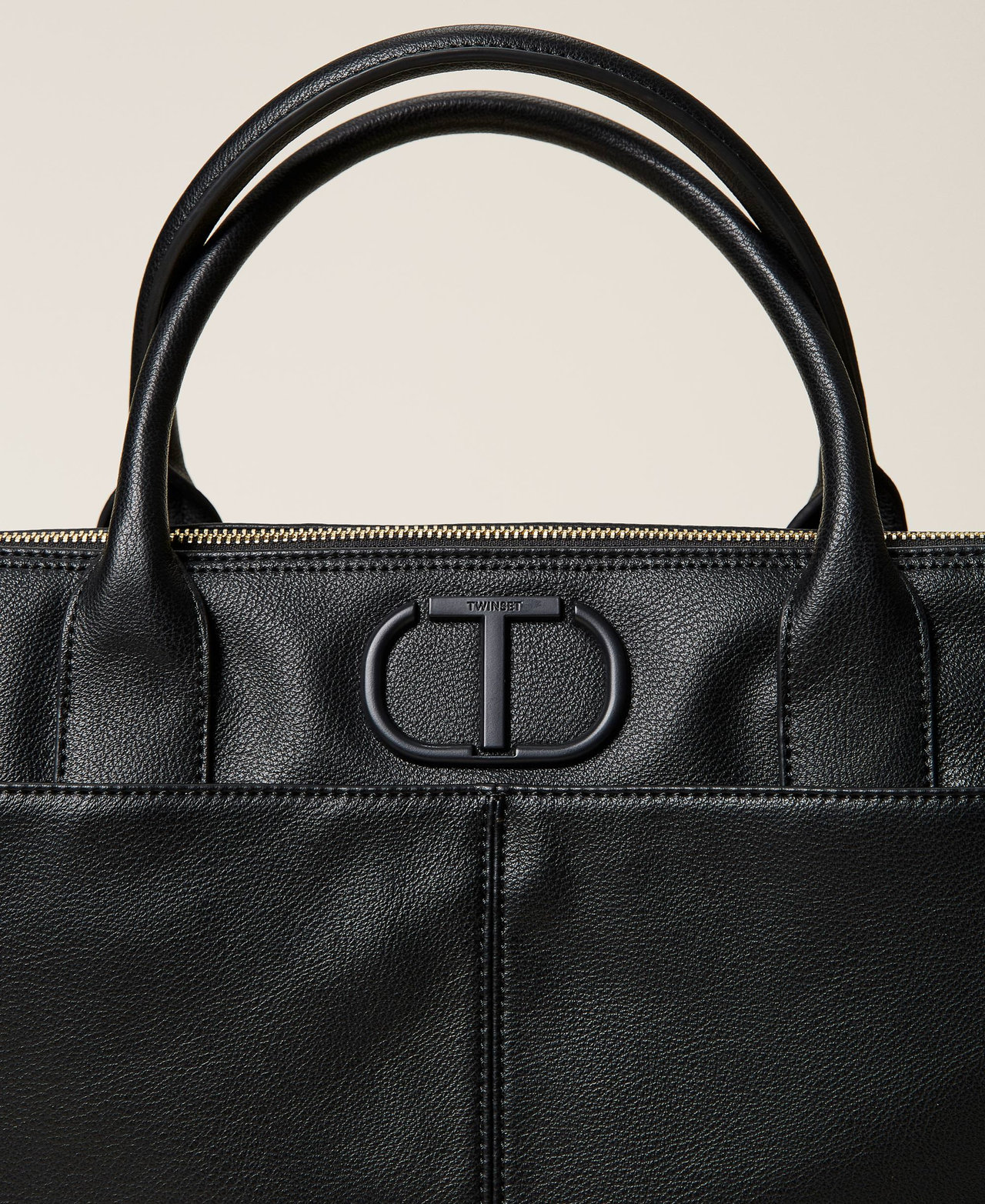 Borsa shopper con logo Nero Donna 212TB7030-03