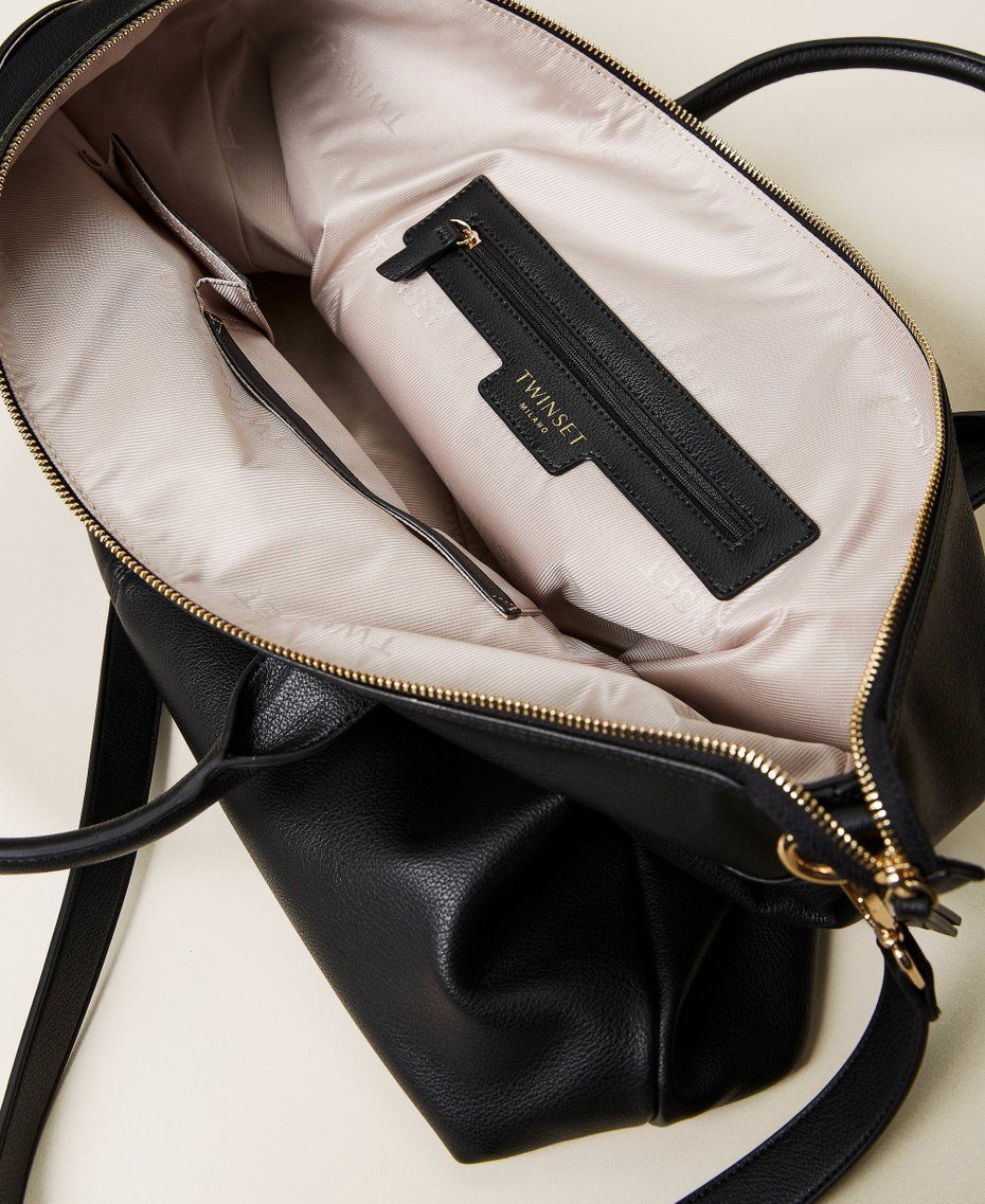 Borsa shopper con logo Nero Donna 212TB7030-05