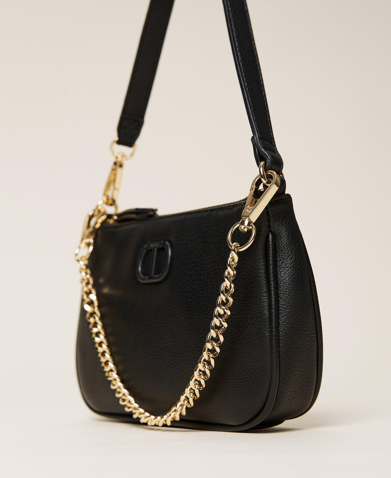 Borsa 'Petite' a spalla con catena e logo