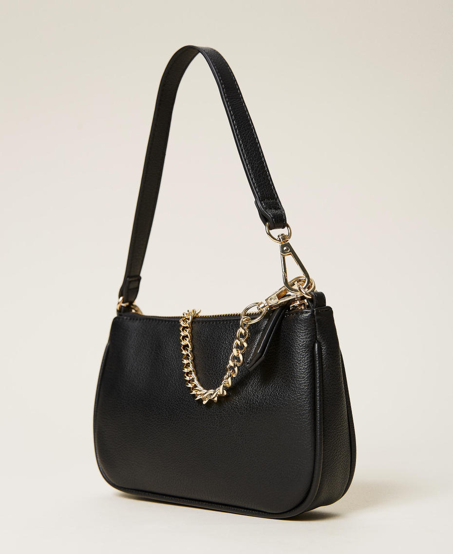 Borsa 'Petite' a spalla con catena e logo