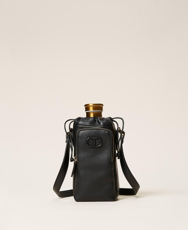 Многоразовая бутылка для воды в футляре с логотипом Черный женщина 212TB7052-01