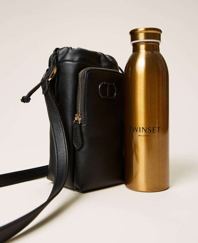 Многоразовая бутылка для воды в футляре с логотипом Черный женщина 212TB7052-02