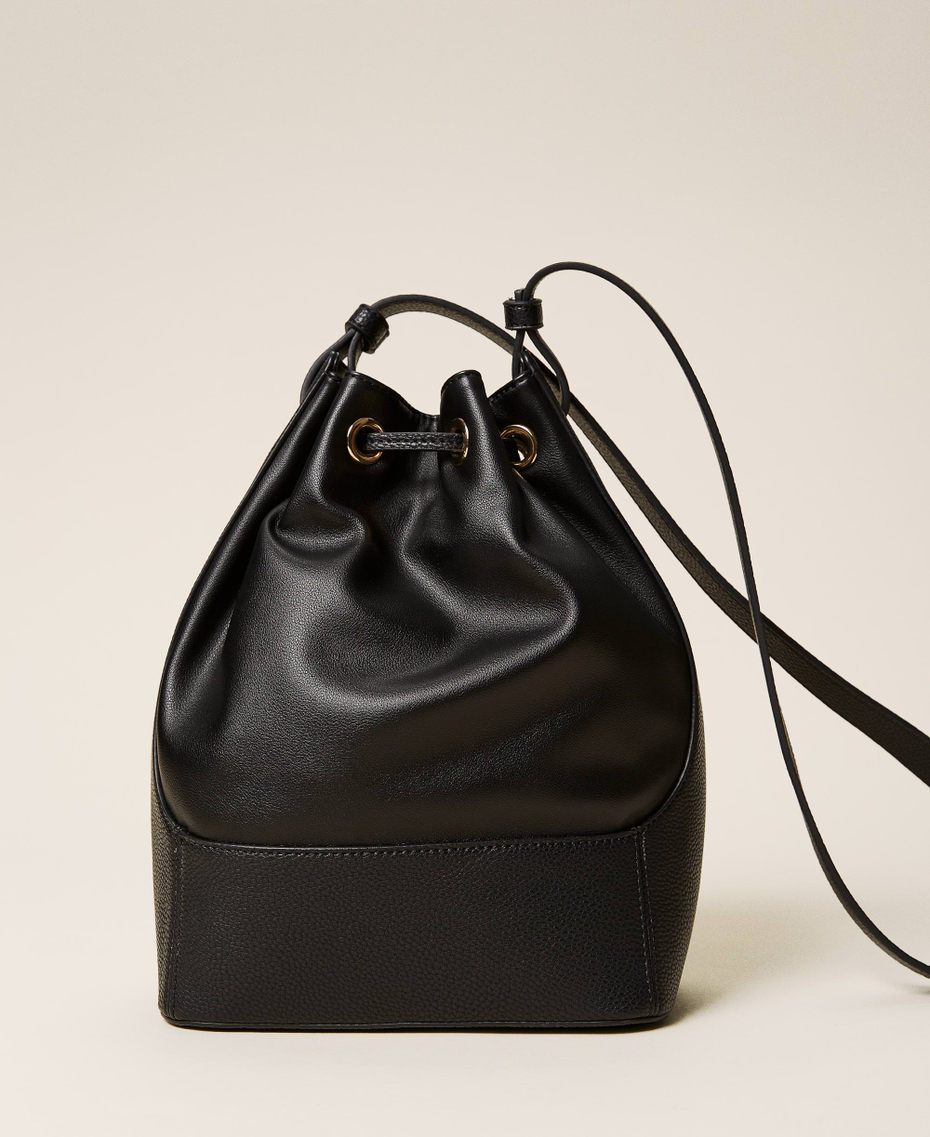 Bolso tipo saco con logotipo Negro Mujer 212TB7092-04