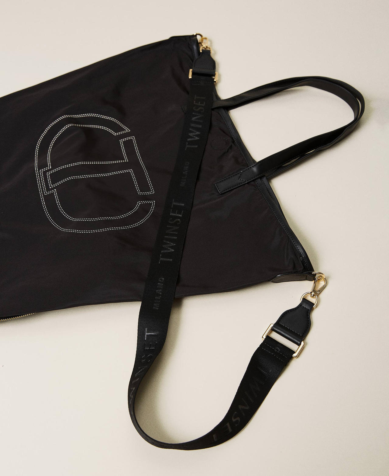 Складная сумка-шоппер с логотипом Черный женщина 212TB7190-02