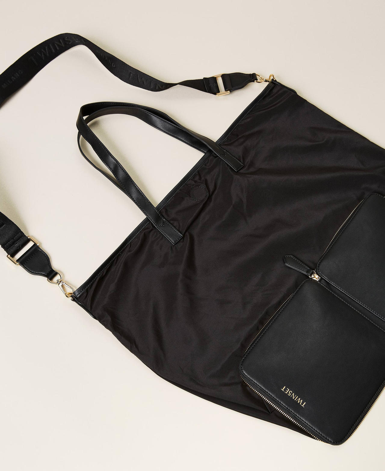 Складная сумка-шоппер с логотипом Черный женщина 212TB7190-03