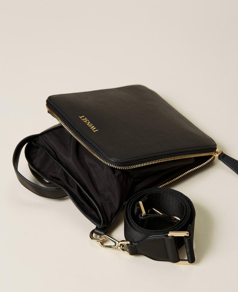 Borsa shopper ripiegabile con logo Nero Donna 212TB7190-04