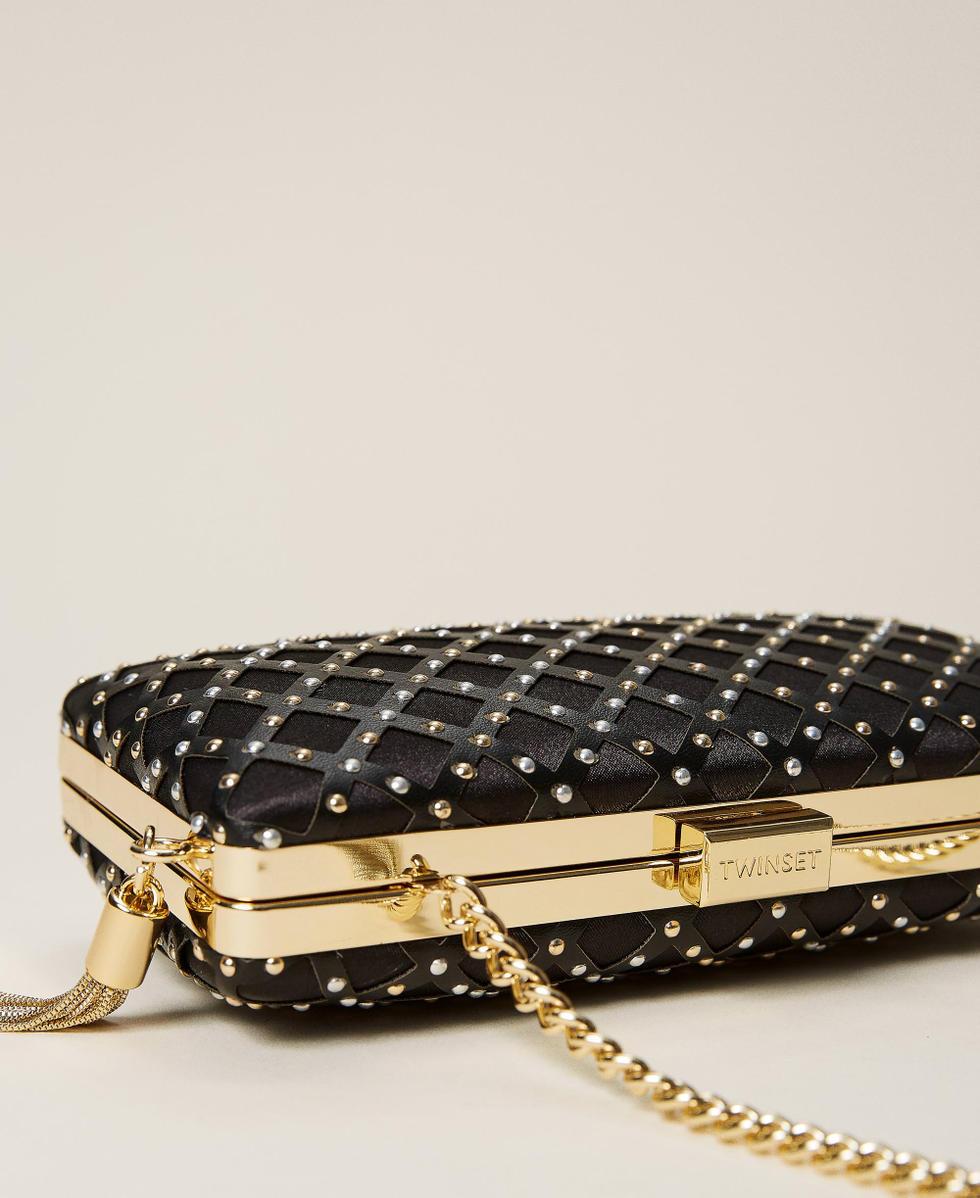 Clutch bag with studs Black Woman 212TB7210-02