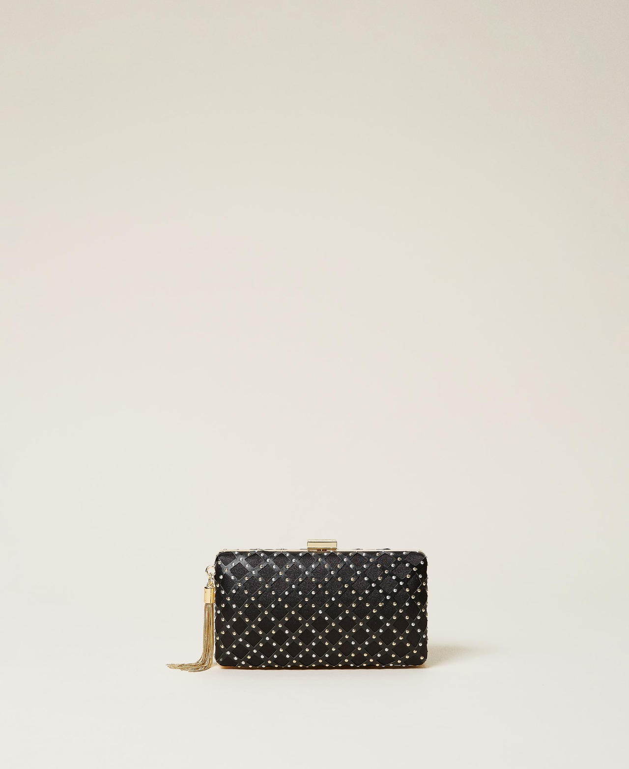 Clutch bag with studs Black Woman 212TB7210-03