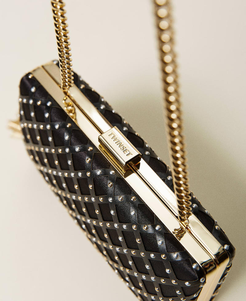 Clutch bag with studs Black Woman 212TB7210-04