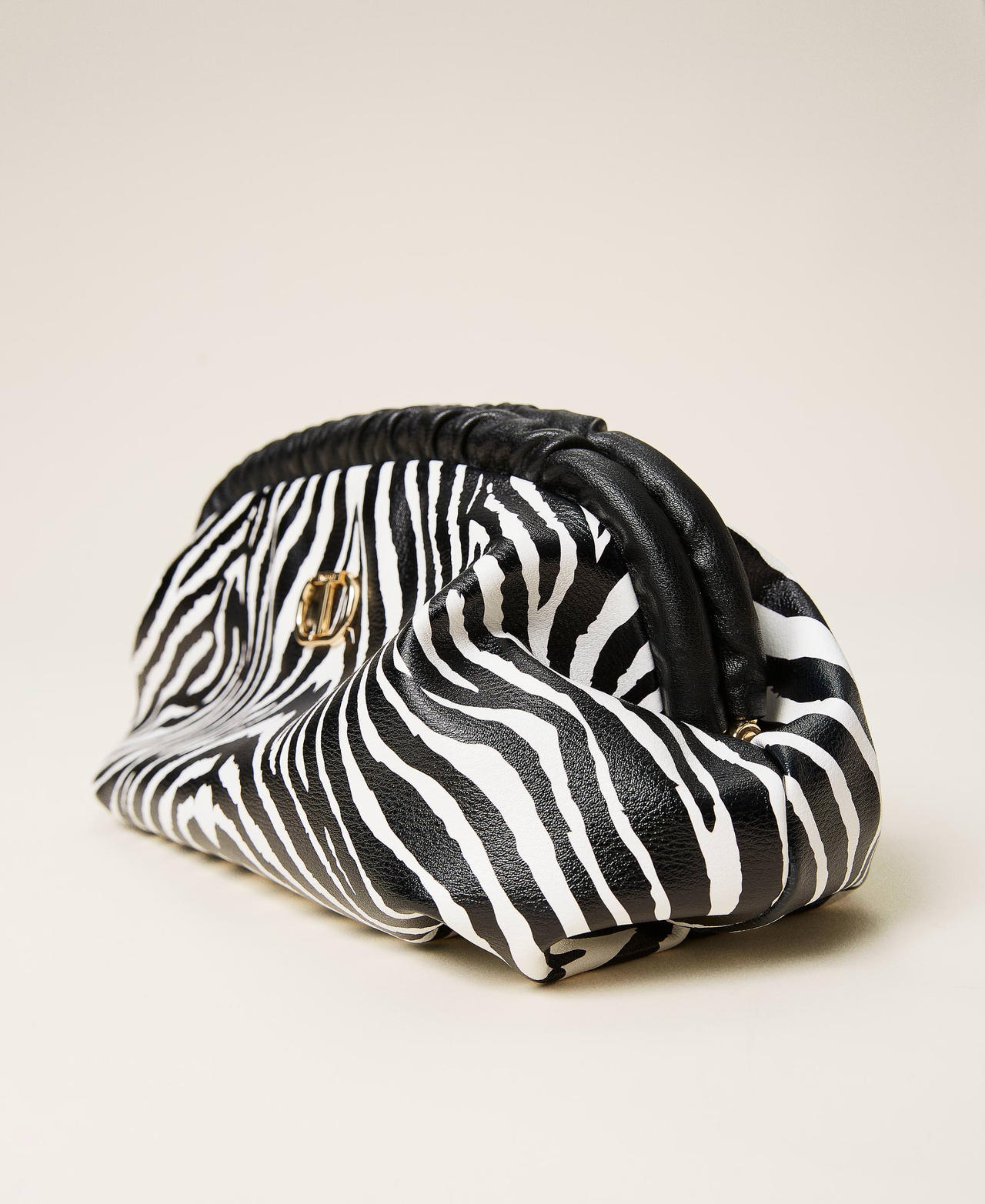 Bolso clutch suave con estampado animal print Estampado Cebra Mujer 212TB7231-02