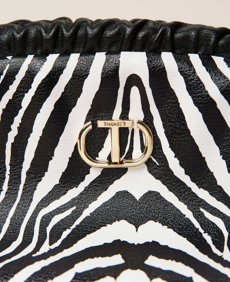 Soft clutch bag with animal print Zebra Print Woman 212TB7231-03