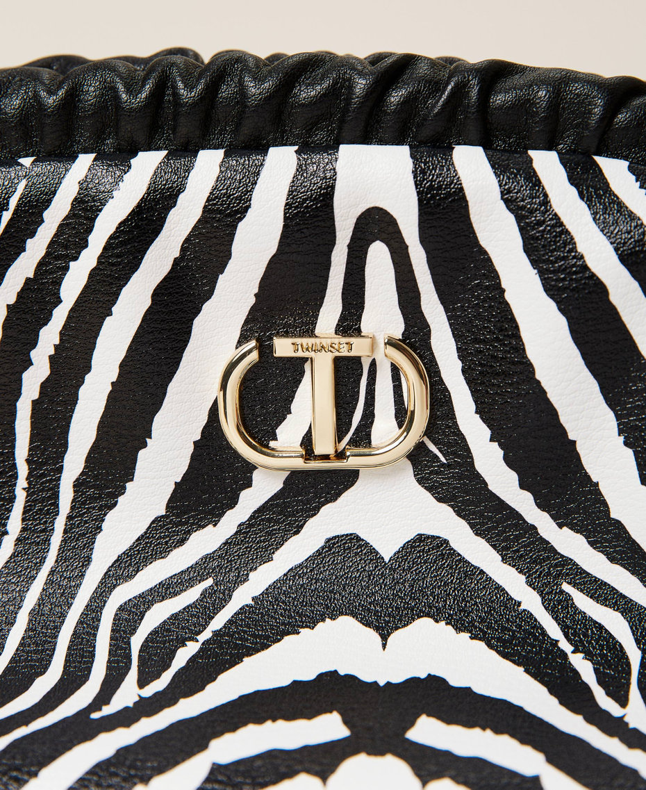 Soft clutch bag with animal print Zebra Print Woman 212TB7231-03