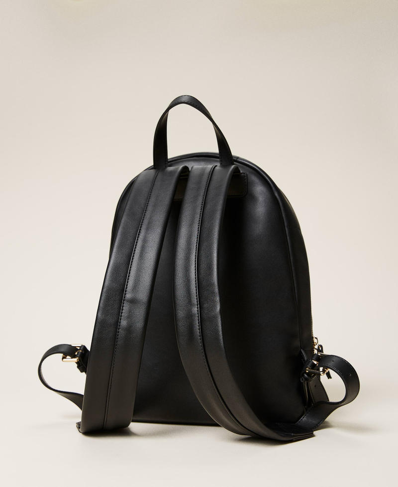 Стеганый рюкзак с логотипом Черный женщина 212TB7250-03