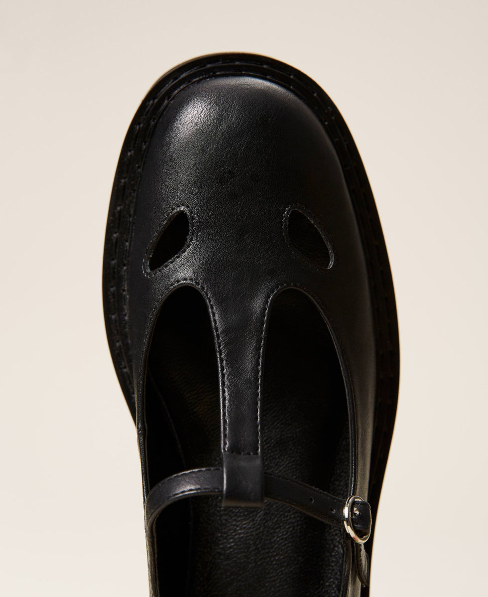 T bar shoes with strap Woman Black TWINSET Milano