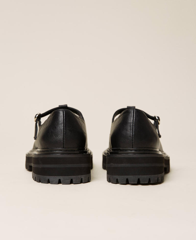 Туфли с Т-образной перемычкой и ремешком Черный женщина 212TCP066-04