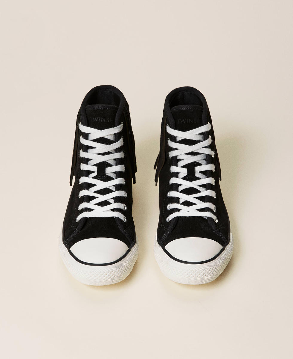 Sneakers in pelle con frange Donna Marrone TWINSET Milano