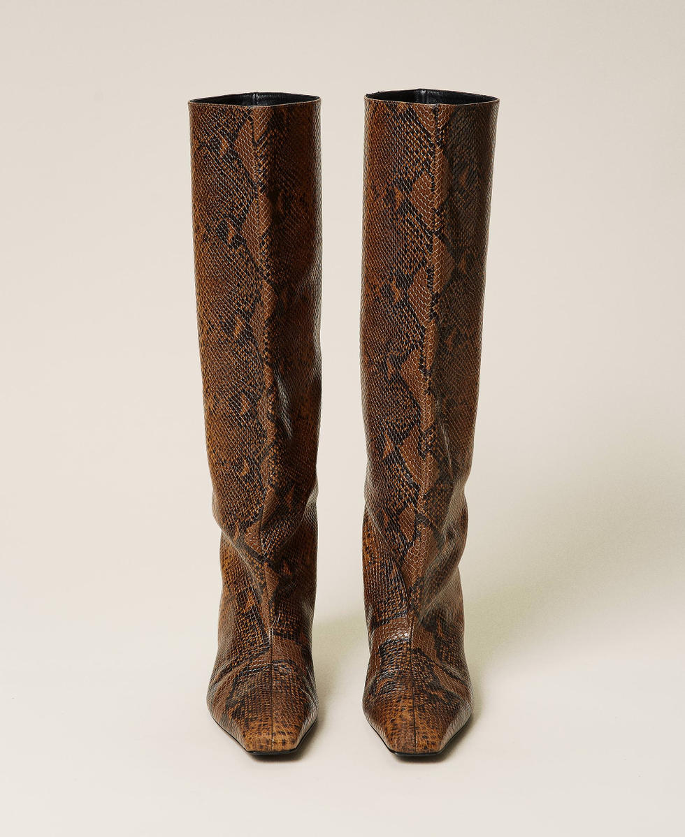 Botas altas animal print shop