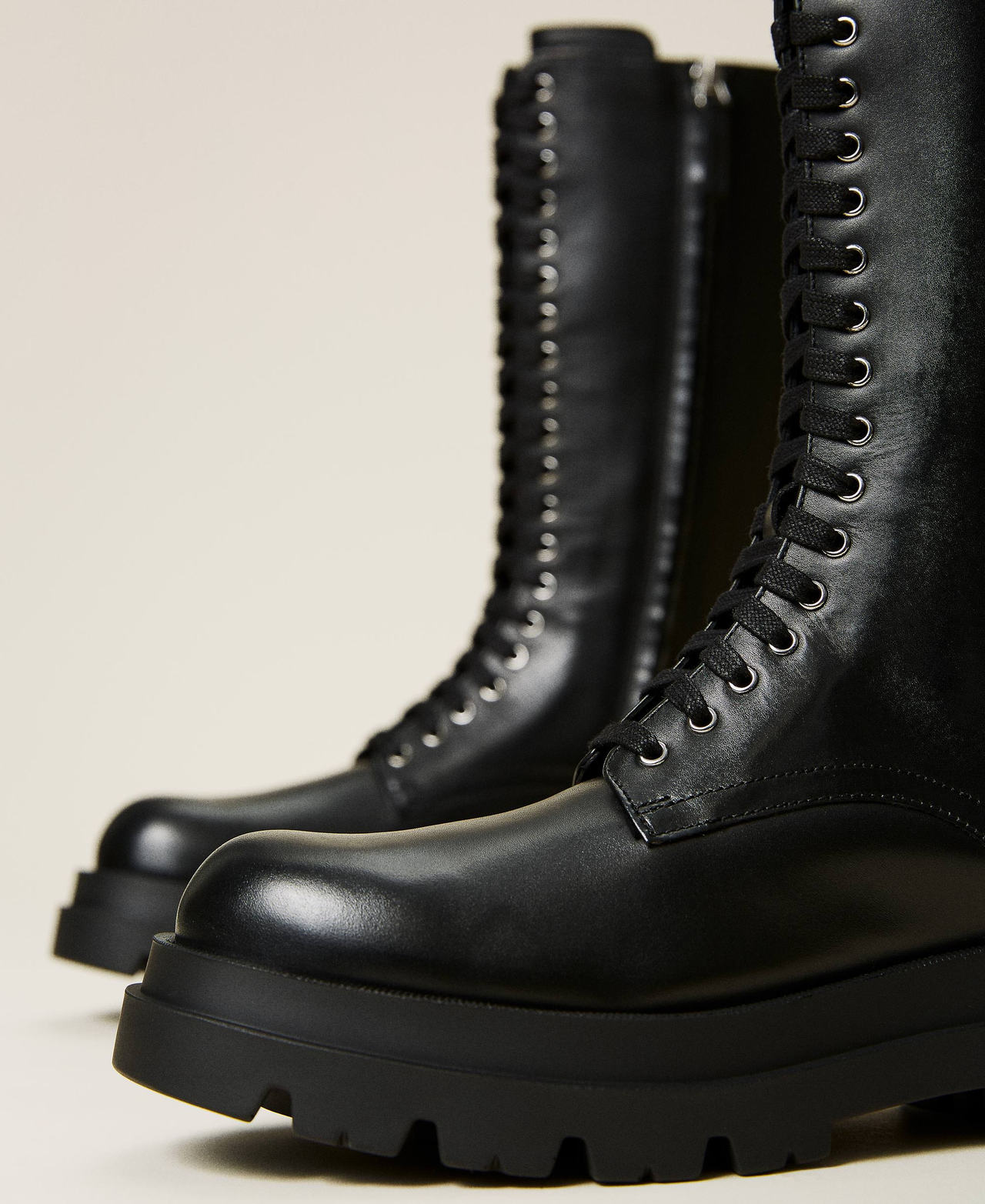 Anfibi alti in pelle Nero Donna 212TCP230-02
