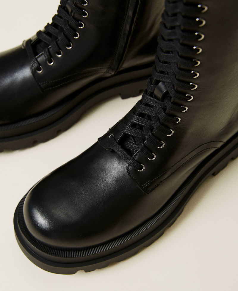 Anfibi alti in pelle Nero Donna 212TCP230-04
