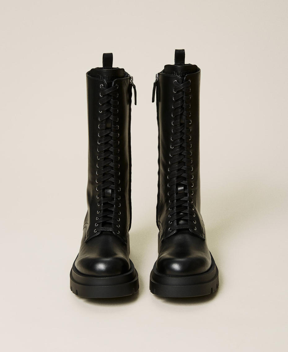 Anfibi alti in pelle Nero Donna 212TCP230-05
