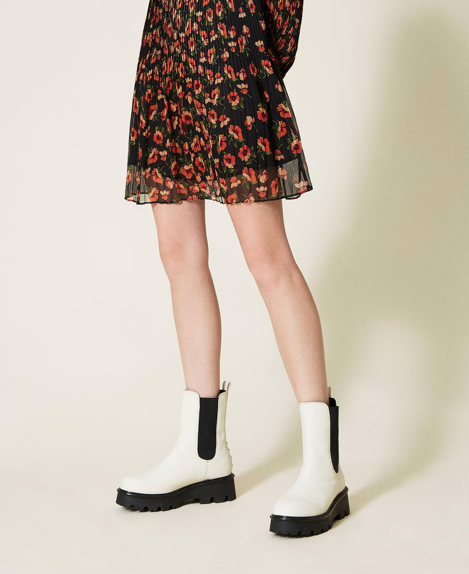 Stivaletti in pelle con borchie Off White Donna 212TCT012-0S