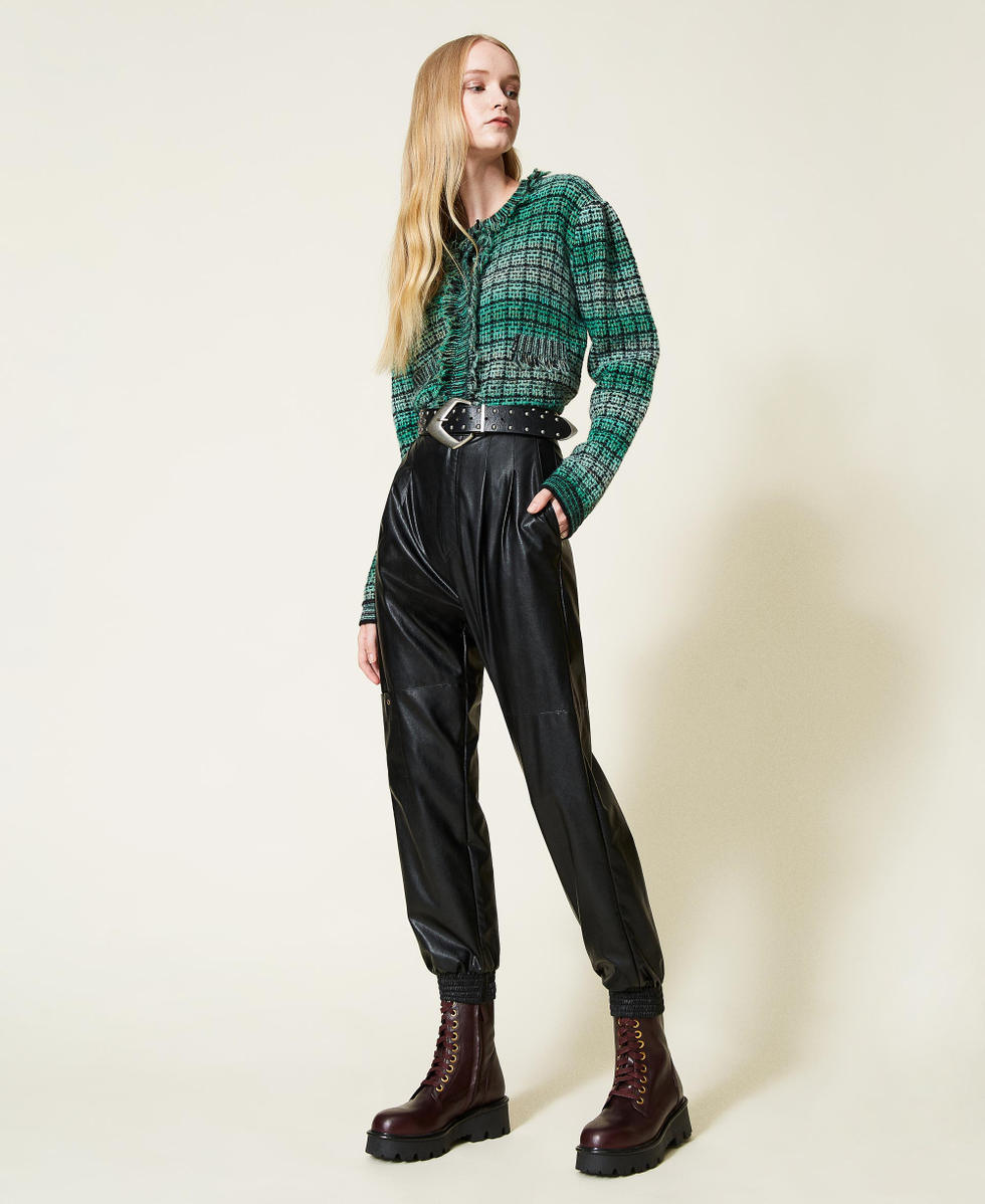 Anfibi in pelle con borchie Donna Viola TWINSET Milano