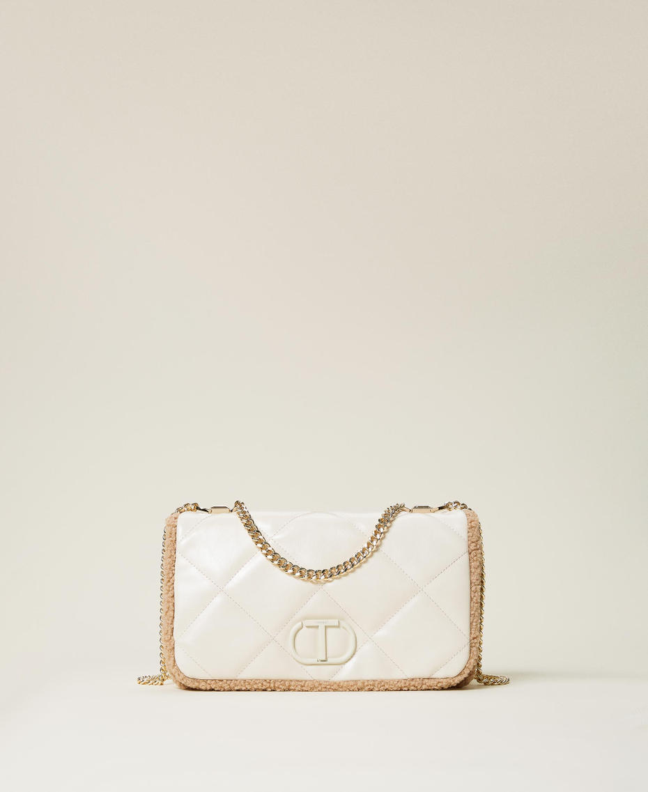 Small quilted shoulder bag Ivory Woman 212TD8081-01