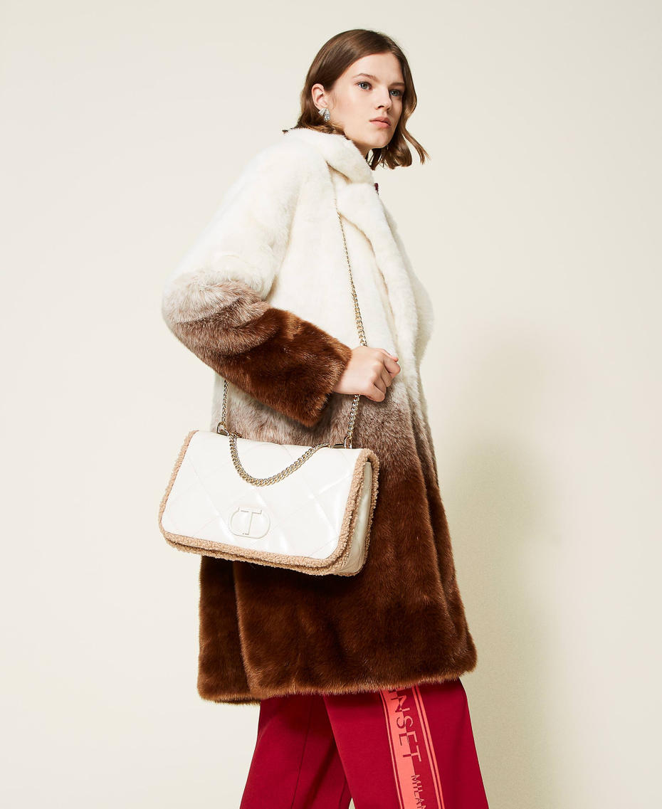 Small quilted shoulder bag Ivory Woman 212TD8081-0S