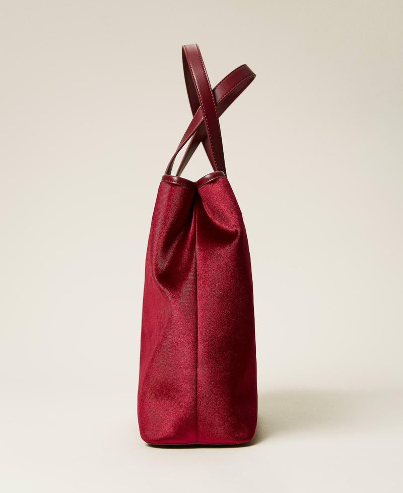 Бархатная сумка-шоппер с логотипом Красный Черешня женщина 212TD8090-02
