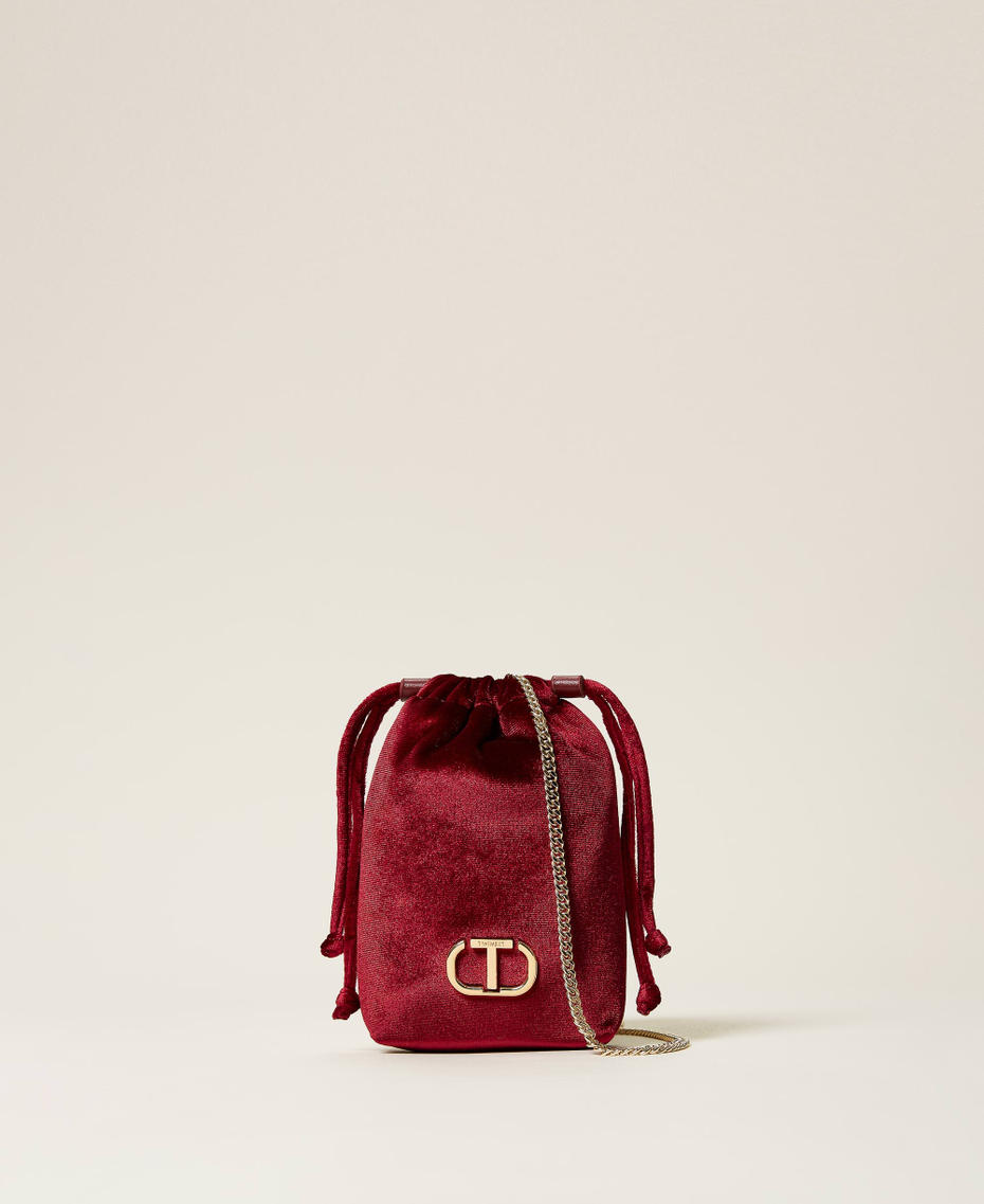 Portacellulare in velluto Rosso Ciliegia Donna 212TD8091-01