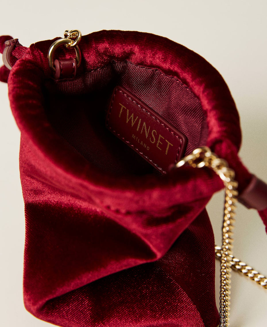 Portacellulare in velluto Rosso Ciliegia Donna 212TD8091-05