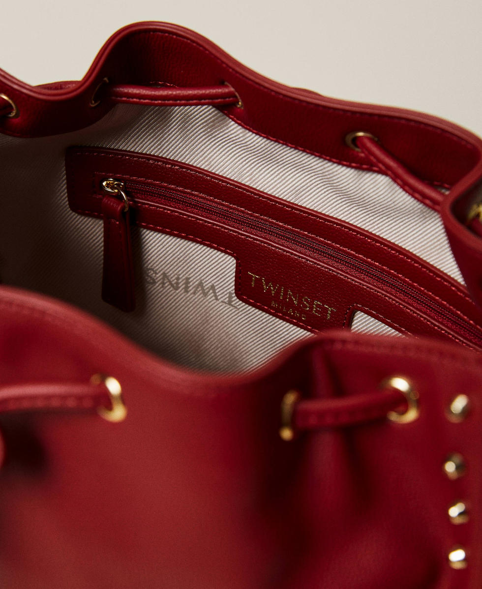 Ruby-Cel 10本セット Borsa secchiello con borchie e logo Donna, Rosso | TWINSET