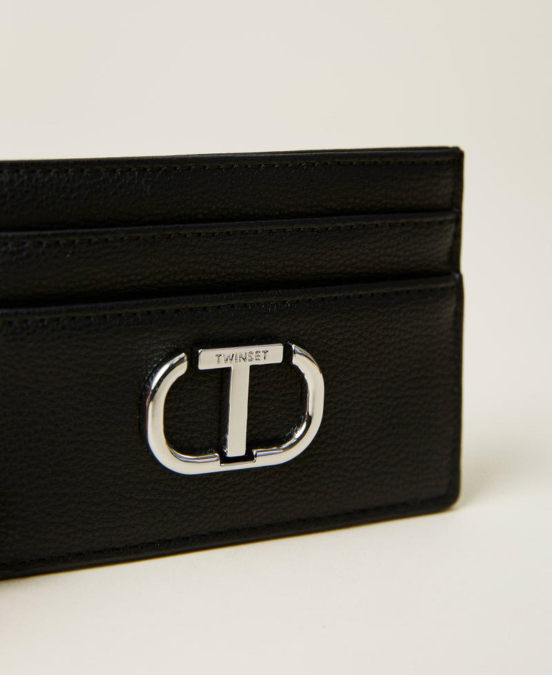 Porte-cartes avec clous et logo Noir Femme 212TD810A-03