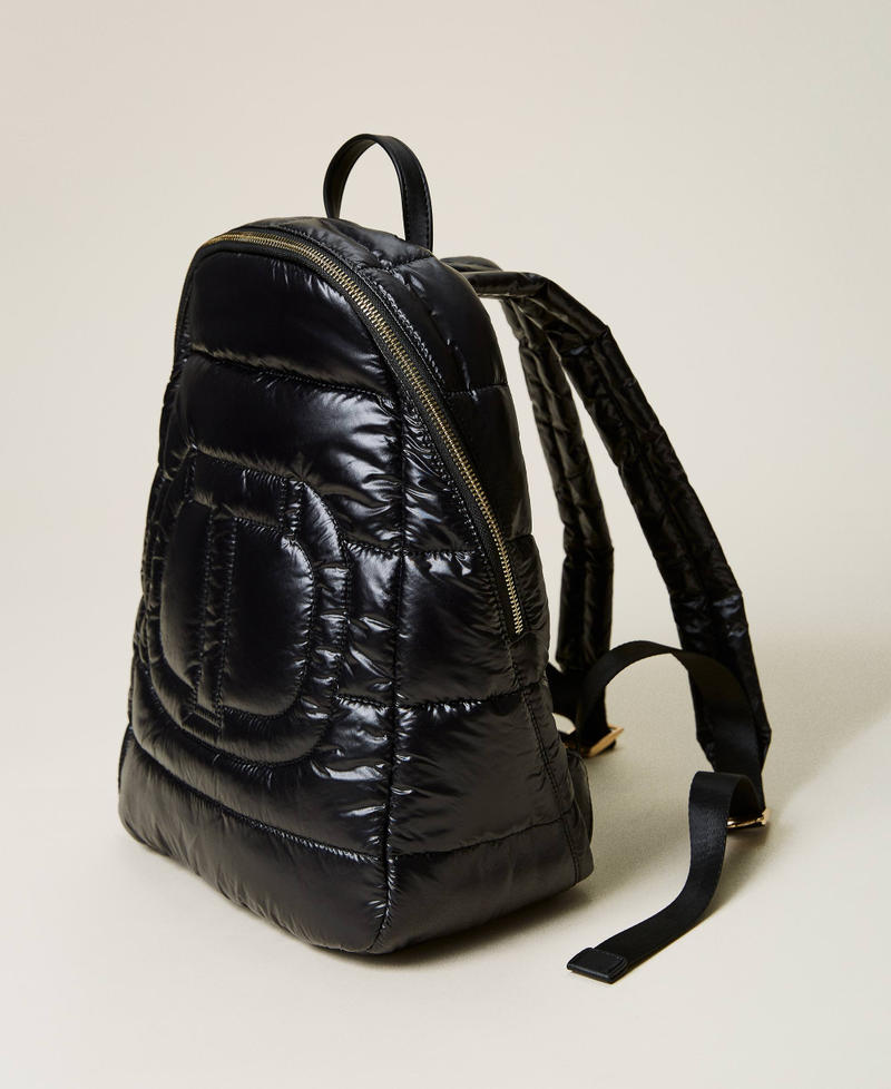 Стеганый рюкзак с логотипом Черный женщина 212TD8121-02