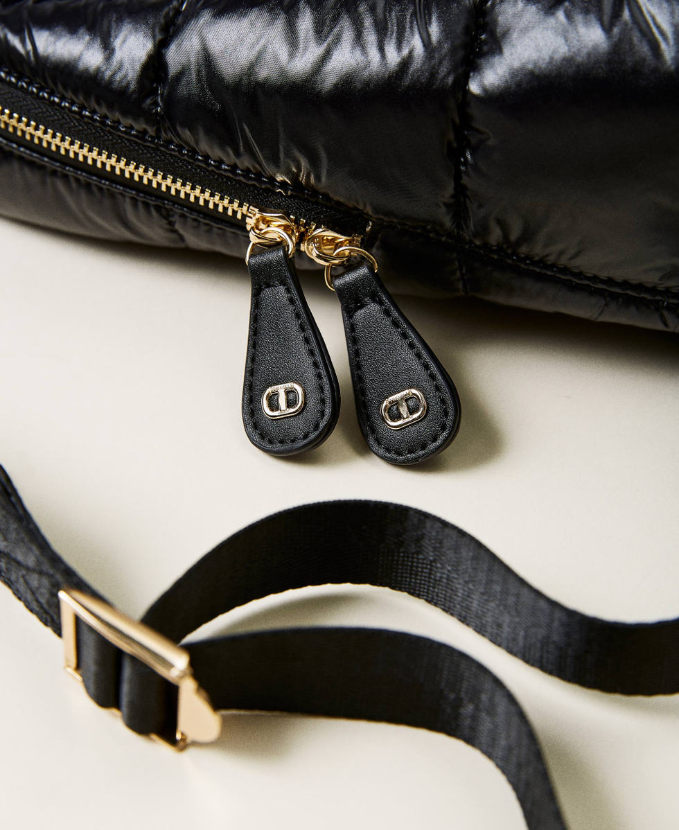 Quilted backpack with logo Black Woman 212TD8121-03