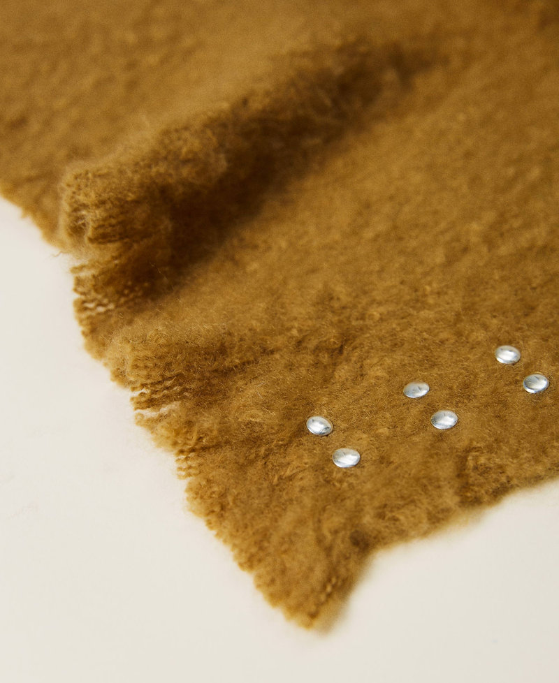 Schal aus Tuch mit Nieten &bdquo;Rum&ldquo;-Braun Frau 212TO5044-02