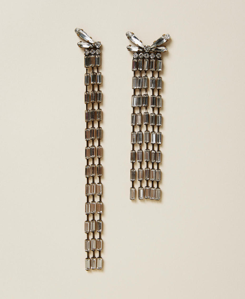 Asymmetric earrings with fringes Crystal Woman 212TO5062-01