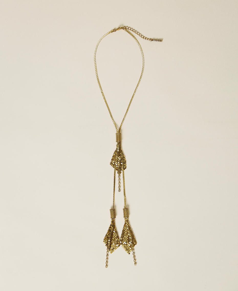 Necklace with pendants and fringes “Aged Coppery Brass” Gold Woman 212TO5064-01