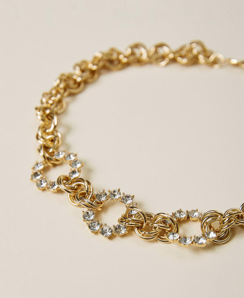 Ожерелье-колье 'торшон' со стразами Желтый Золото женщина 212TO5067-02