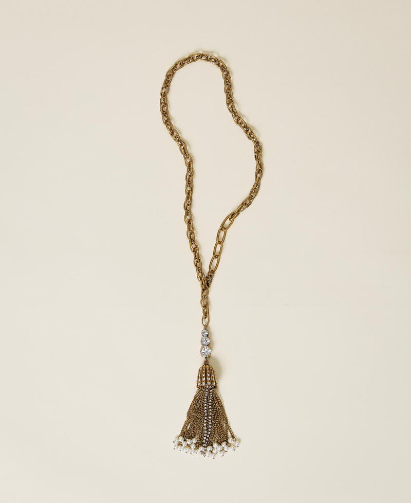 Chocker avec strass et perles Or « Laiton Vieilli Cuivré » Femme 212TO5069-01