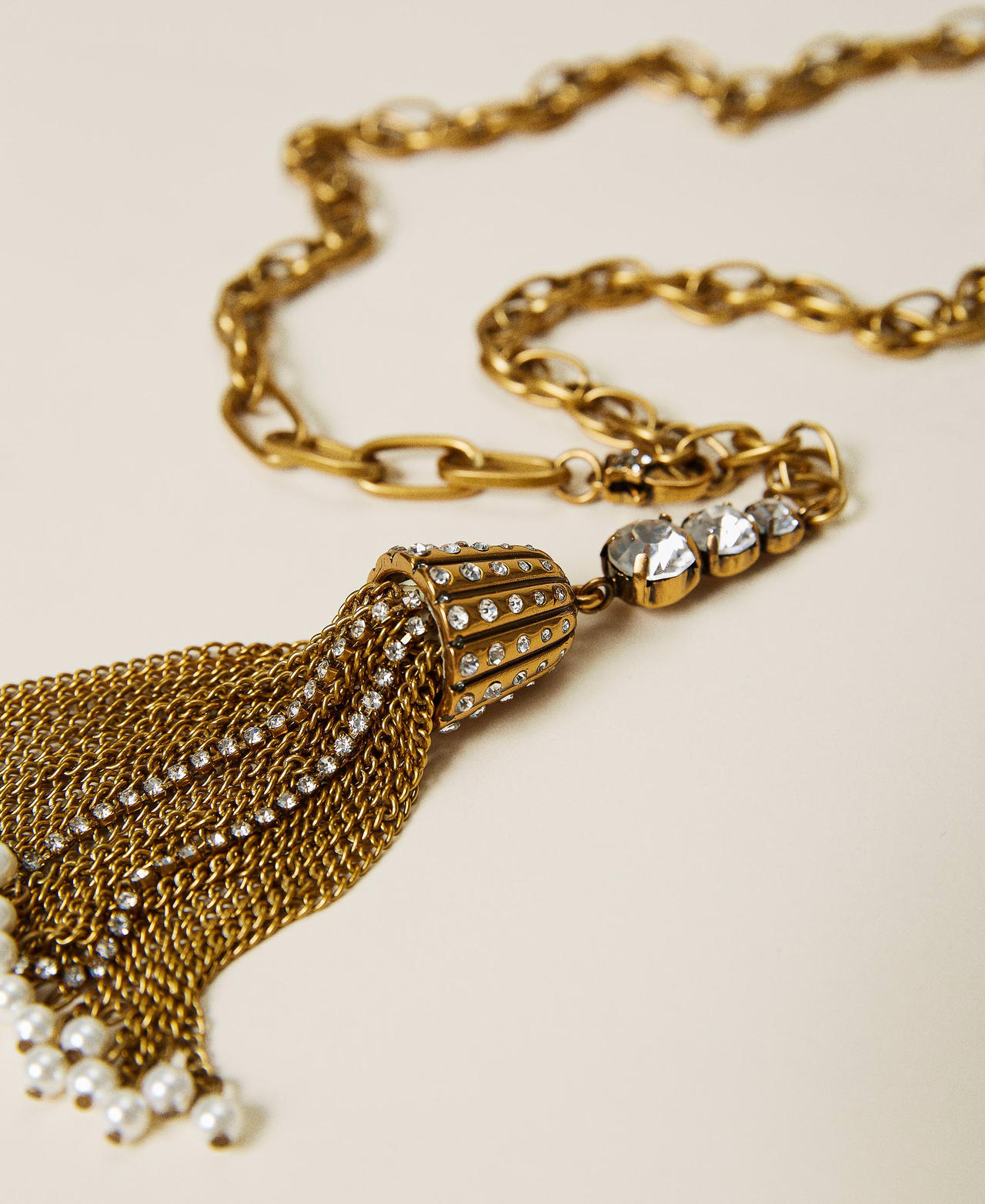 Collana choker con strass e perle Oro "Ottone invecchiato Ramato" Donna 212TO5069-02