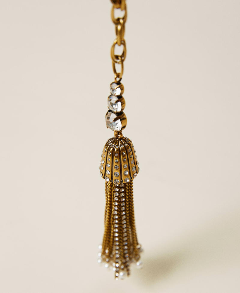 Chocker avec strass et perles Or « Laiton Vieilli Cuivré » Femme 212TO5069-03
