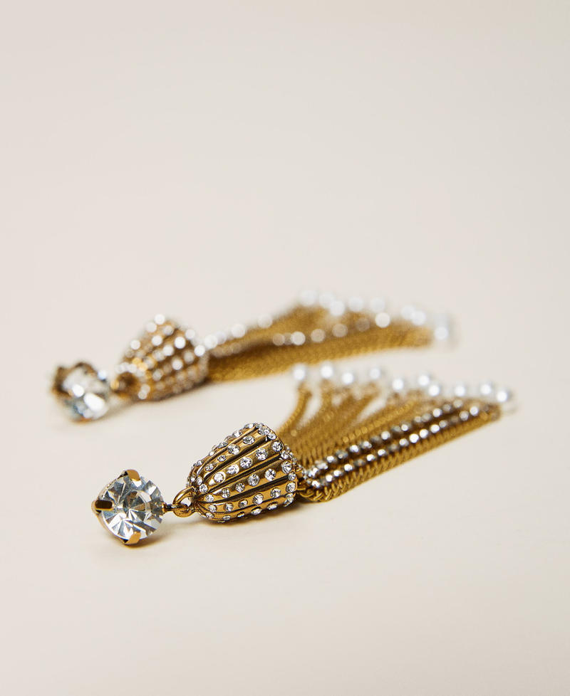 Boucles d’oreilles avec strass et perles Or « Laiton Vieilli Cuivré » Femme 212TO506A-02