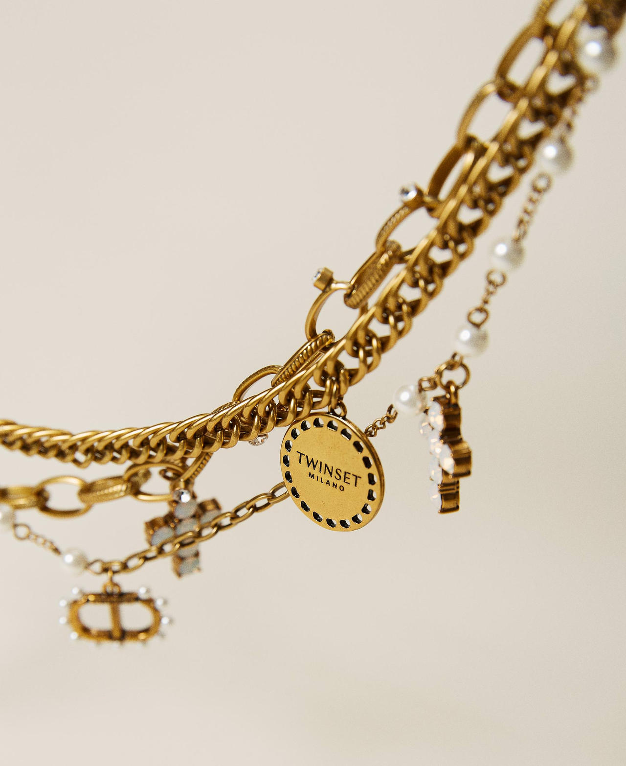 Collar gargantilla con colgantes Oro «Latón envejecido Cobrizo» Mujer 212TO506D-02