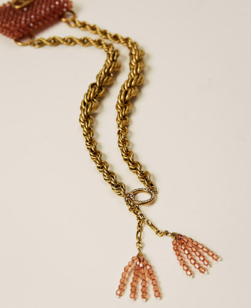 Gezwirbelter Halsketten-Gürtel mit Täschchen Canyon-Rosa Frau 212TO5097-04