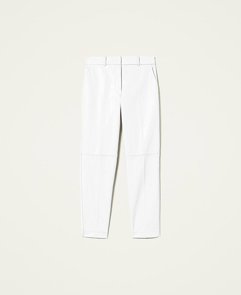 Coated fabric trousers White Snow Woman 212TP2027-0S