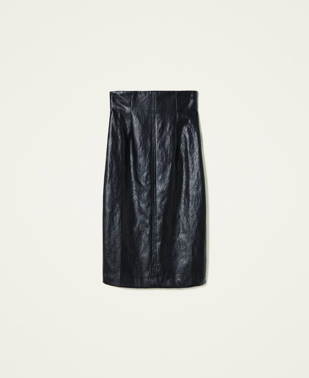 High waist midi skirt Black Woman 212TP205A-0S